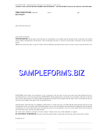 New York Quitclaim Deed Form pdf free